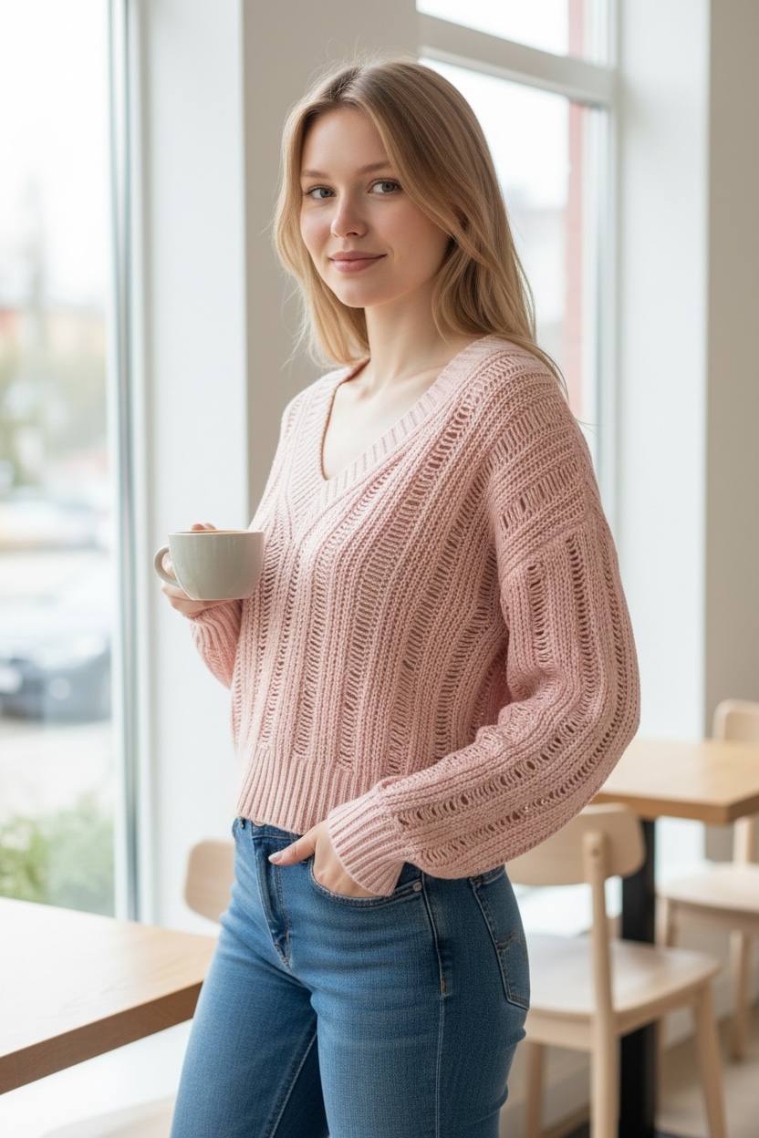 Жіноча ажурна кофта